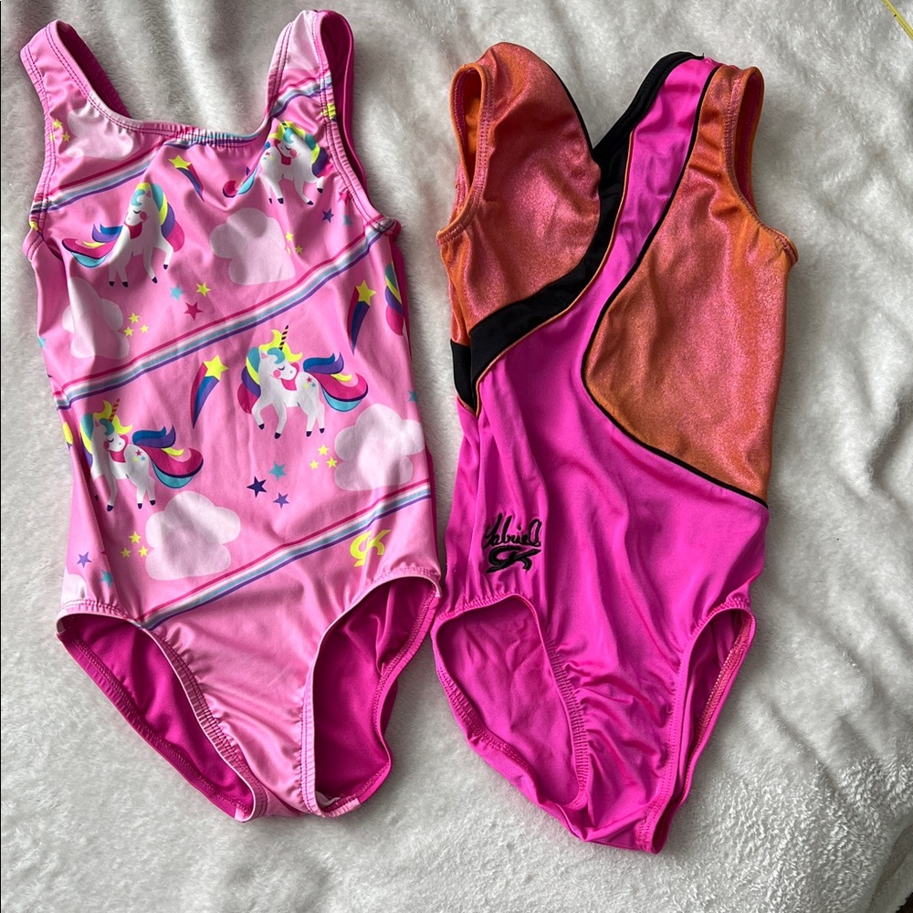 {gk} Unicorn and Pink/Orange Leotard